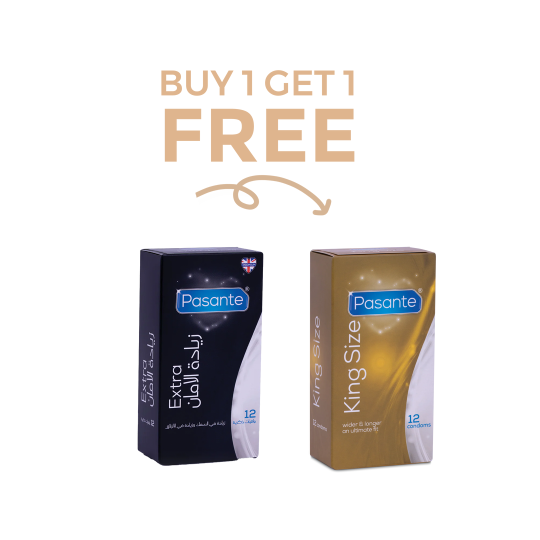 Pasante Extra Safe 12 Condoms Buy 1 Get King Size 12 Condoms FREE