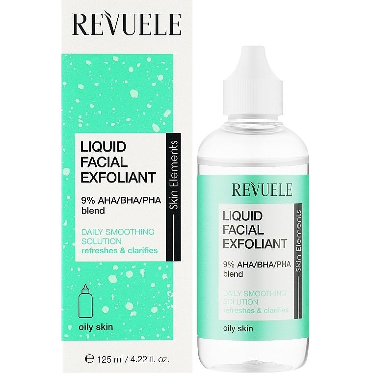 Revuele Liquid Facial Exfoliant 9% AHA BHA PHA Oily Skin 125mL