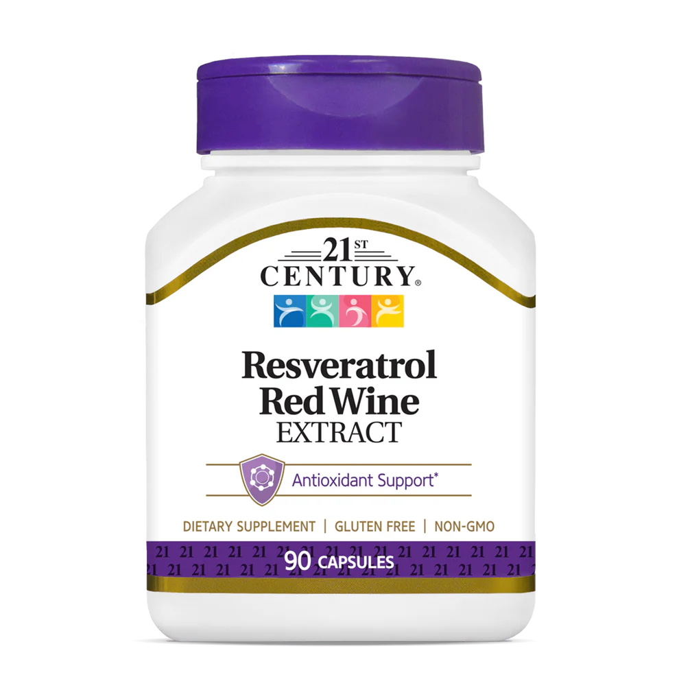 Resveratrol Red Wine Extract 21st Century 90 capsules