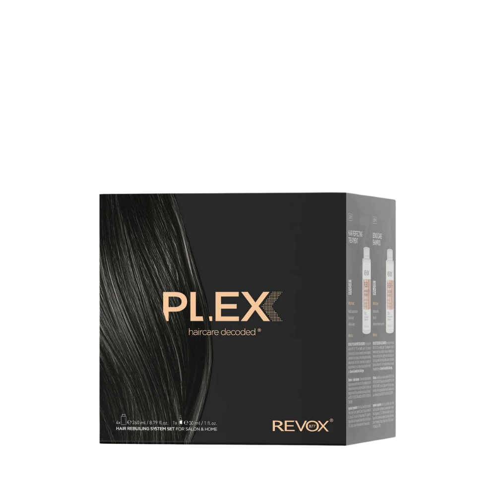 Revox B77 Plex  Hair Rebuilding System Set For Salon & Home Cream, Shampoo, Conditioner, Oil 4*260 Ml Step 3-4-5-6 + Step 7 Oil