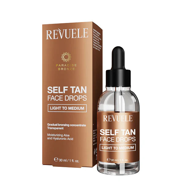 Revuele Self Tan Face Drops Light To Medium 30mL
