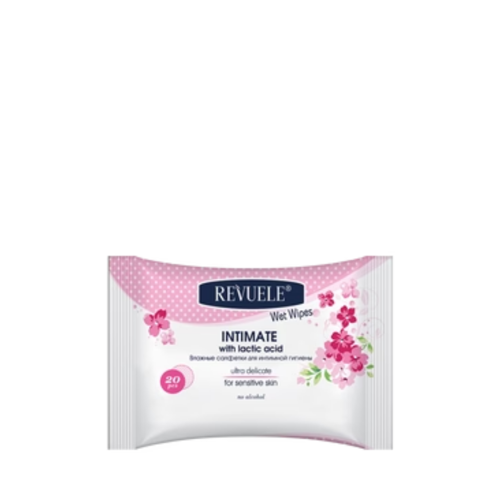 Revuele Wet Wipes Intimate For Sensitive Skin With Lactic Acid 20 Pcs Per Pack