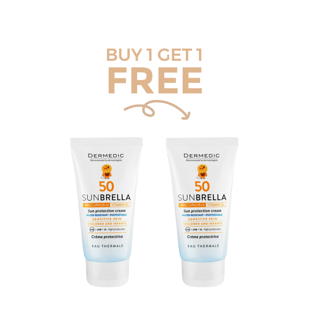 Dermedic BUY 1 Sunbrella Baby Sunscreen Face Cream SPF 50+ 50Ml GET 1 FREE
