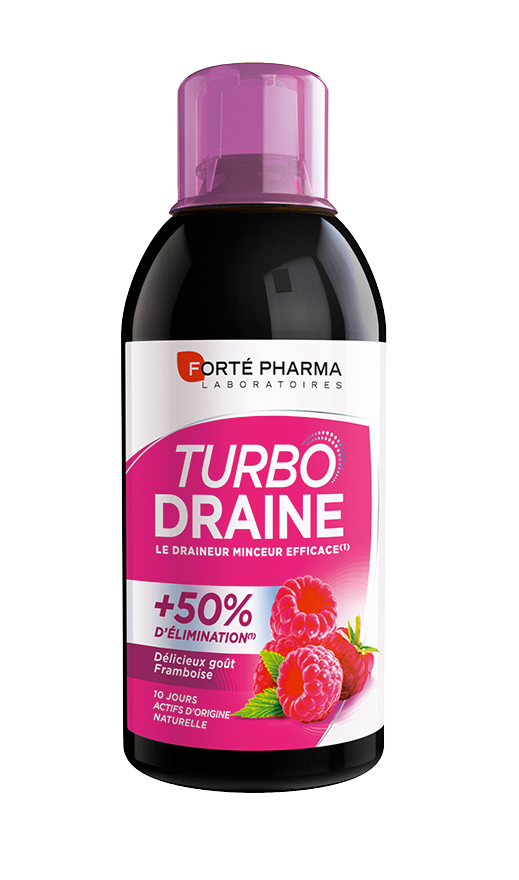 Turbo Draine Raspberry Draining Solution Forte Pharma 500mL