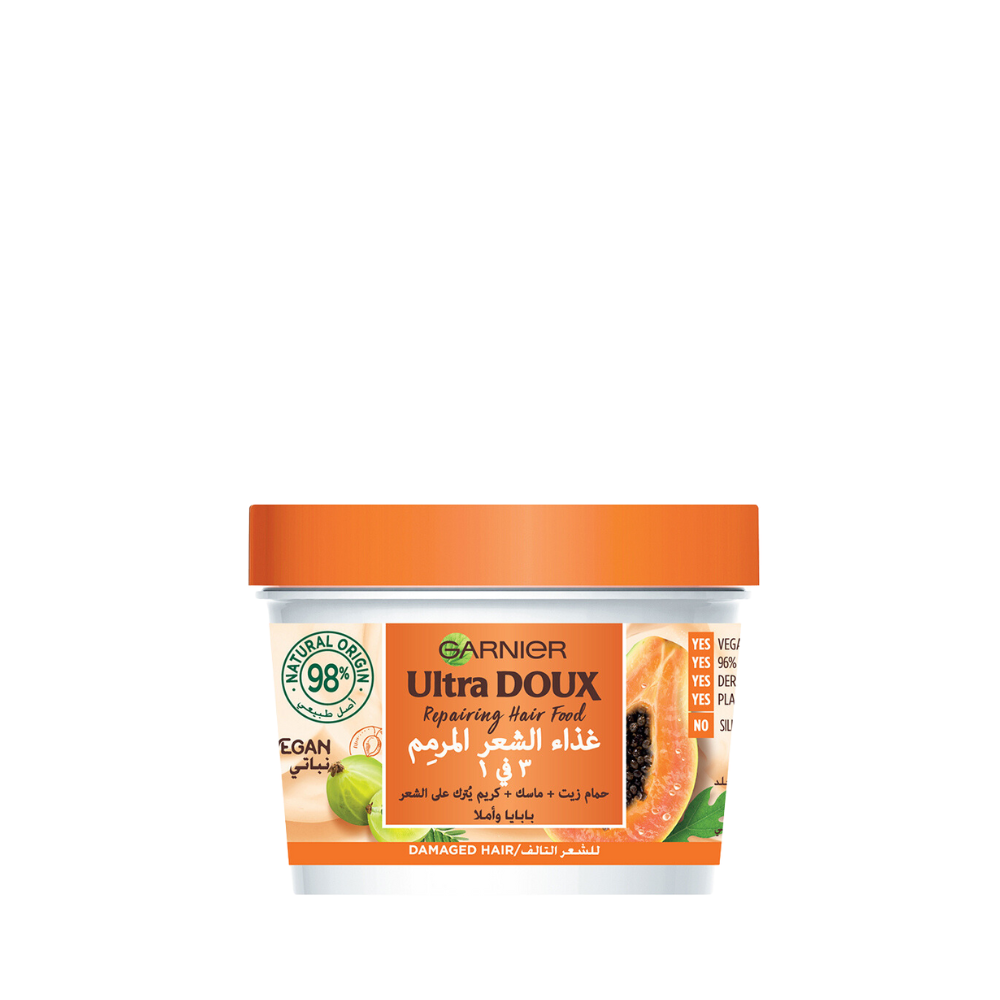 Ultra Doux Hair Food Papaya & Amla  3 IN 1 Treatment 390 ML