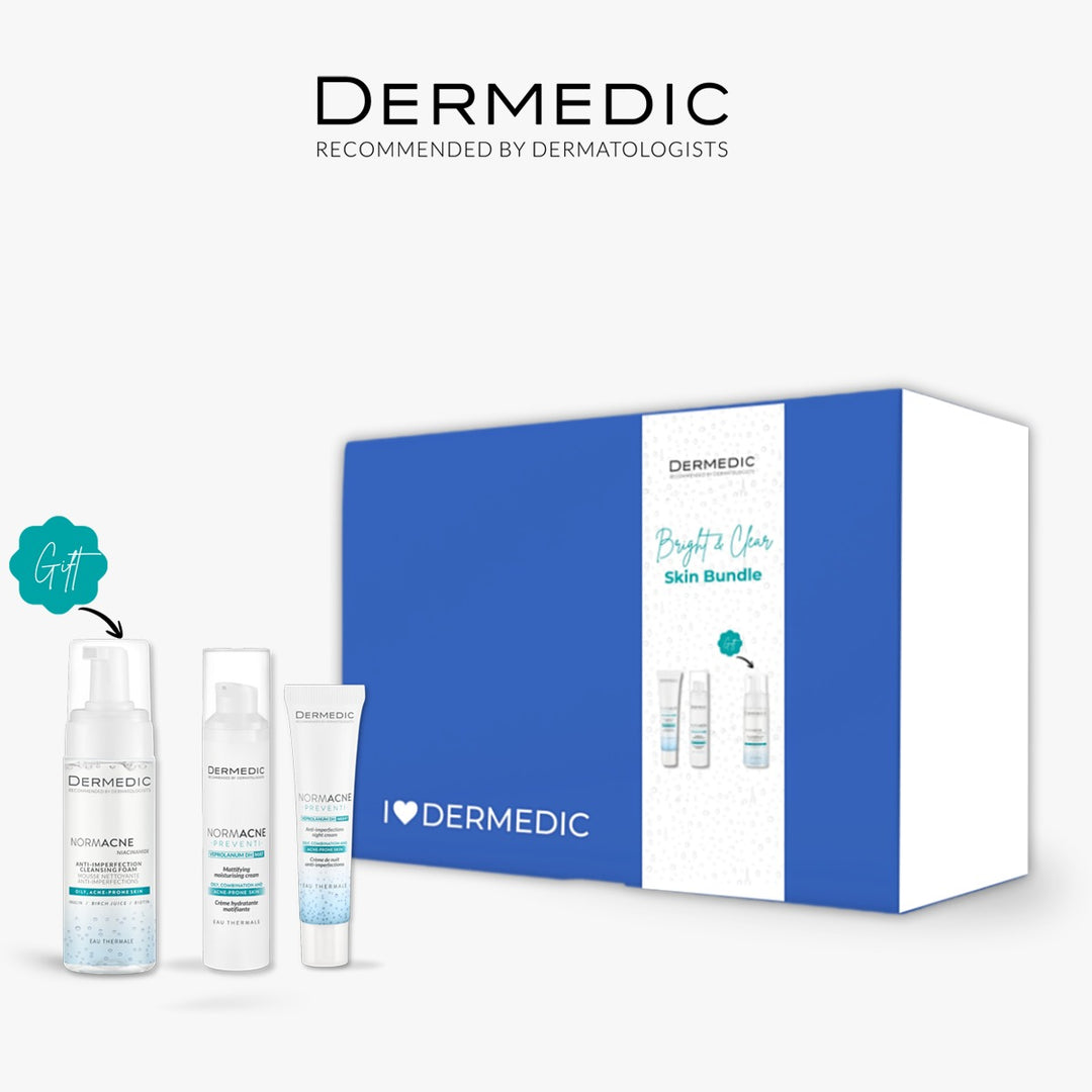 Dermedic Clear Skin Christmas Set: Buy Normacne Day & Night Cream & Get Cleansing Foam For FREE