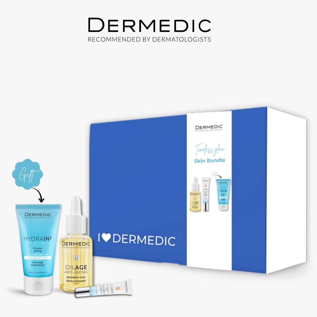 Dermedic Glow Christmas Set: Oilage Serum+Eye cream & Get Free Hydrain3 Enzyme Peel