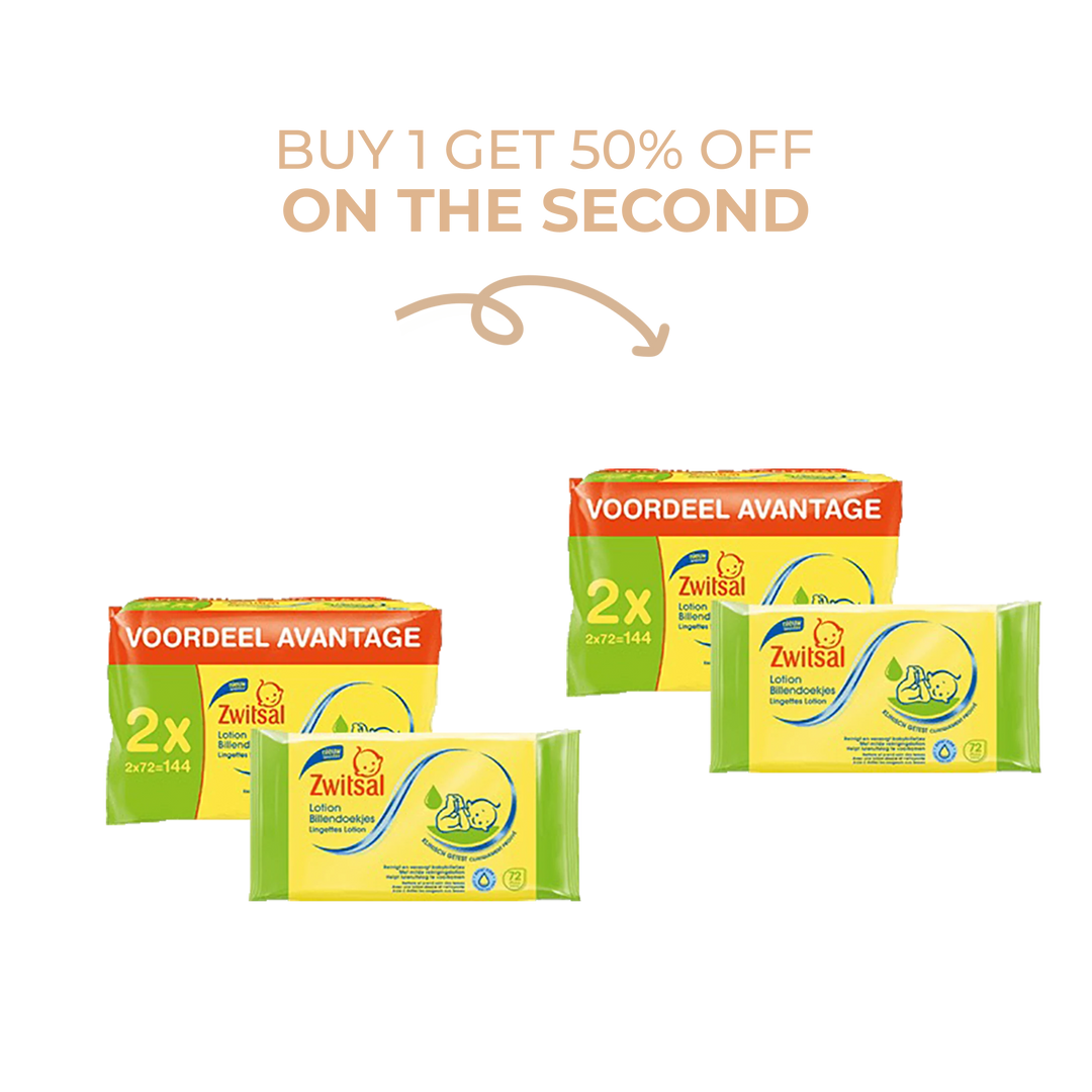 Zwitsal Lingettes Lotions 2*65pc: BUY 1 GET 50% On The 2nd