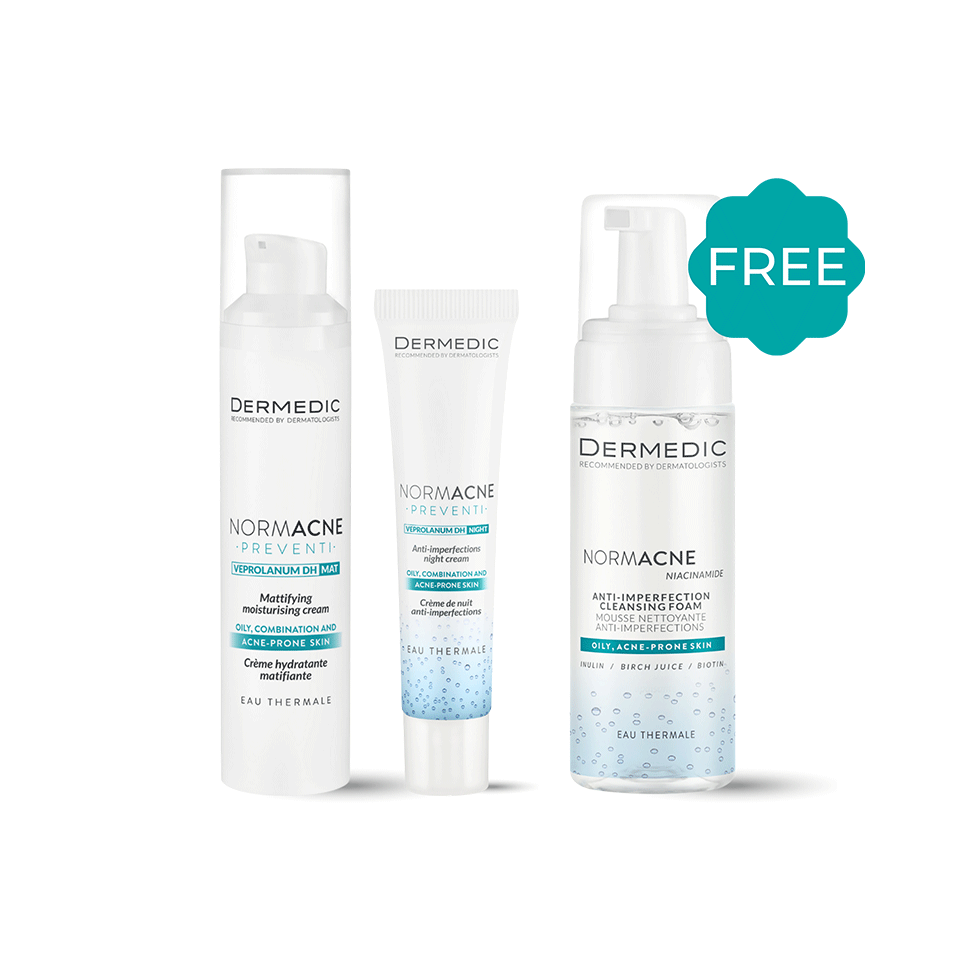 Dermedic Normacne Buy Normacne Mat & Night Creams & Get Anti-Imperfection Cleasning Foam For Free