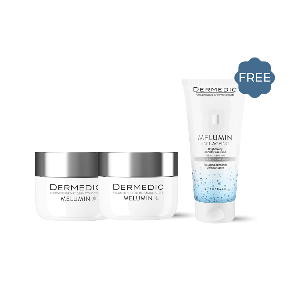 Dermedic Melumin Buy Day & Night Cream & Get Brightening Micellar Emulsion For Free