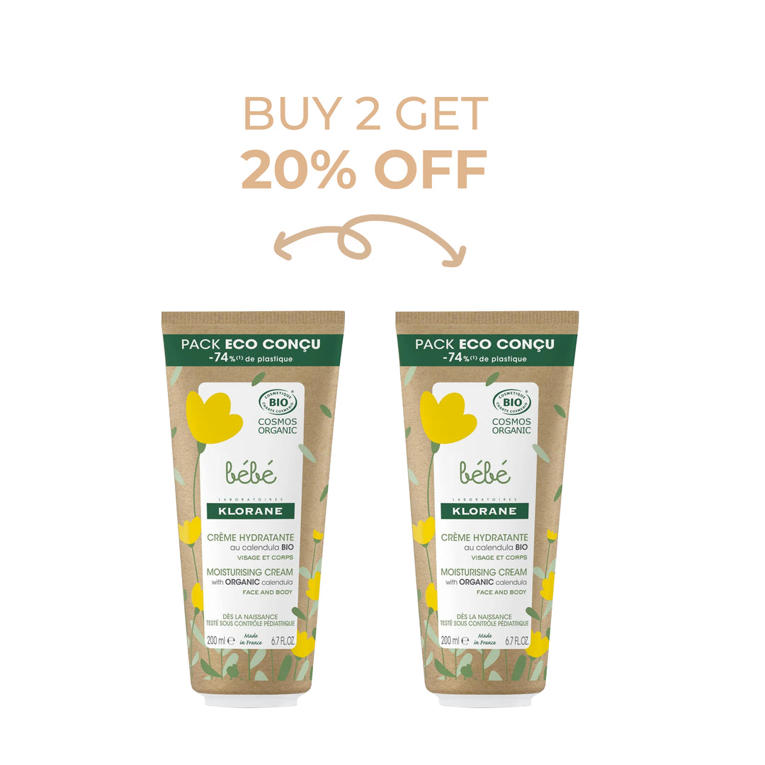 Klorane Bebe Moisturizing Cream 200mL: Buy 2 Get 20% OFF