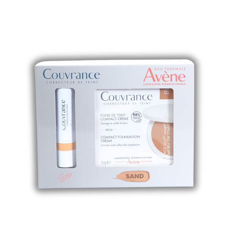 Avène Couvrance Compact Foundation Cream Sand 8.5G + Free Couvrance Stick Corail 3G