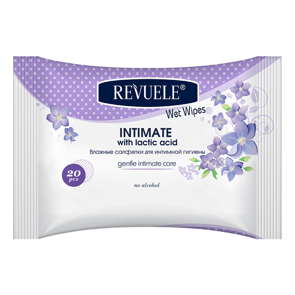 Revuele Wet Wipes Intimate Hypoallergenic With Lactic Acid 20 Pcs Per Pack